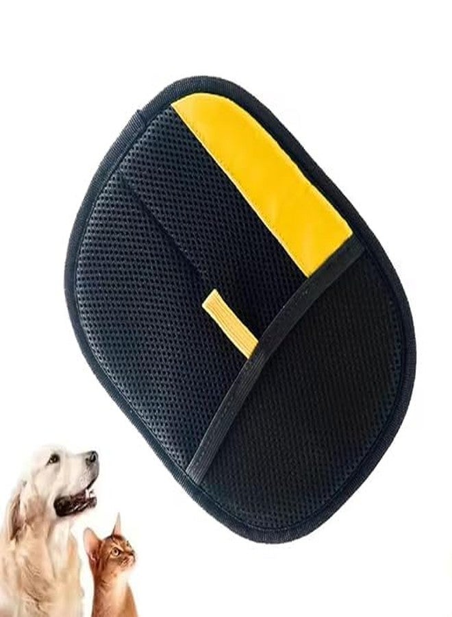 Professional Pet Grooming Brush, Black and Yellow, Double-Sided Mesh Design for Dogs and Cats